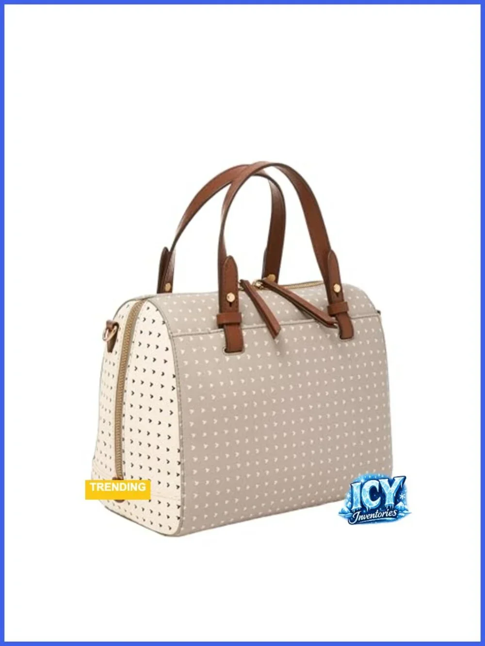 Faux Leather Satchel Purse with Detachable Shoulder Strap for Women